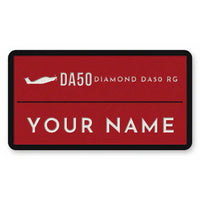 Thumbnail for Diamond DA50 RG Patches - Rectangle + Name - Red White