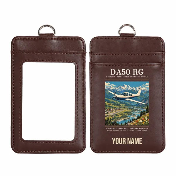 Diamond DA50 RG - Poster - ID Card Holder - Dark Brown + Name