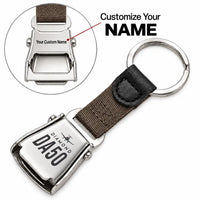 Thumbnail for Diamond DA50 RG - Seat Belt Key Chain - Heritage + Name - Brown