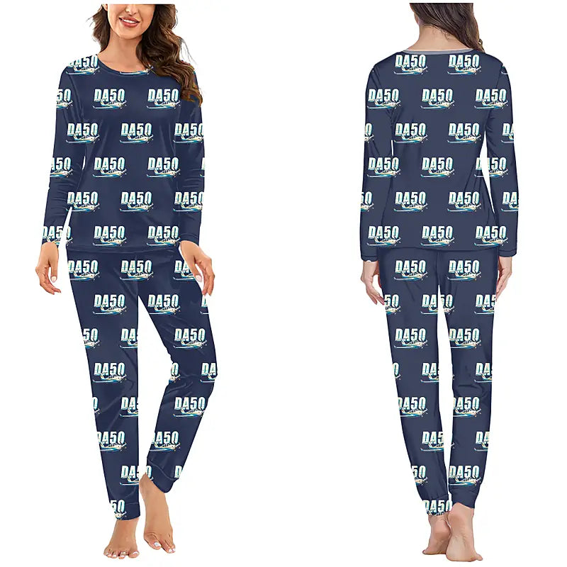 Diamond DA50 RG - Women Pajamas - Cartoon Pattern - Navy Blue