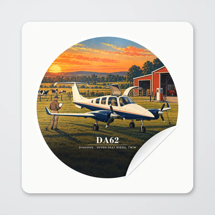 Diamond DA62 - 3D - Circle Sticker - Peel
