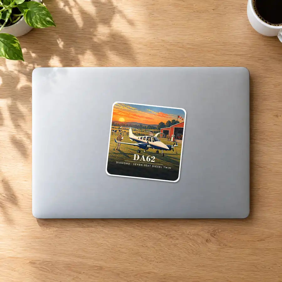 Diamond DA62 - 3D - Square Sticker - MacBook