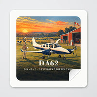 Thumbnail for Diamond DA62 - 3D - Square Sticker - Peel