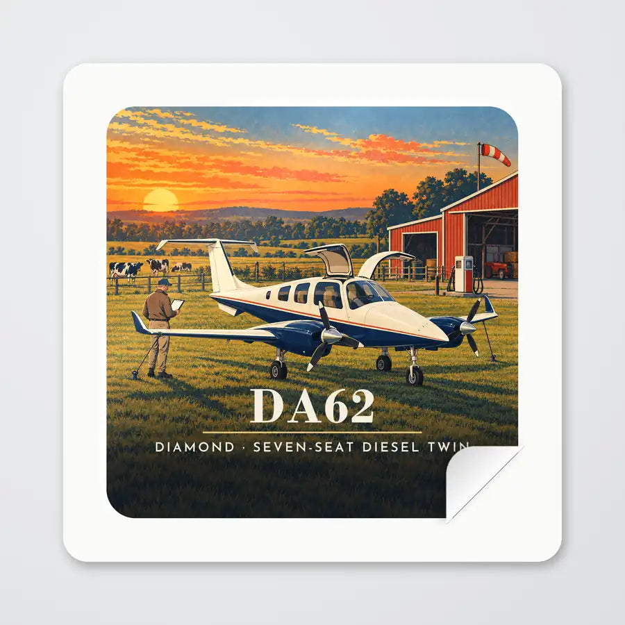 Diamond DA62 - 3D - Square Sticker - Peel
