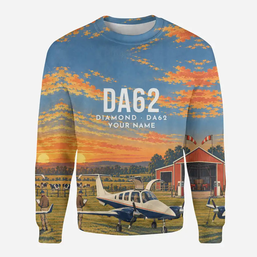 Diamond DA62 3D All-Over Print Clothing - Sweatshirt - 3D + Name