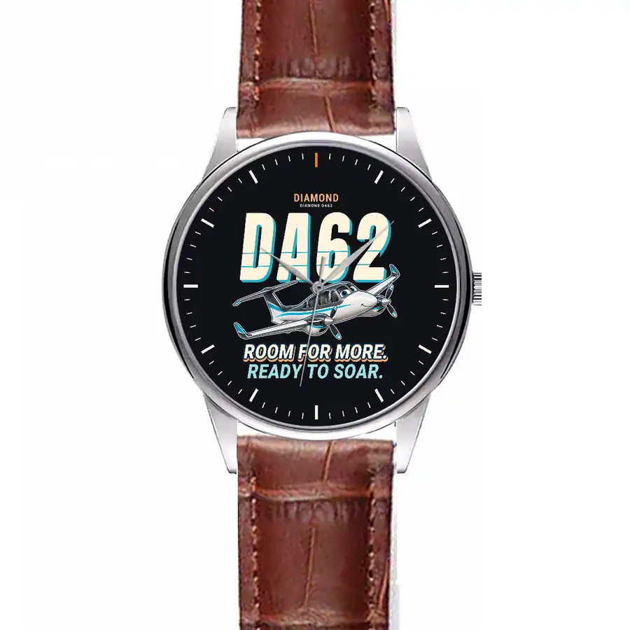 Diamond DA62 - Cartoon - Leather Strap - Striped Brown Leather Strap