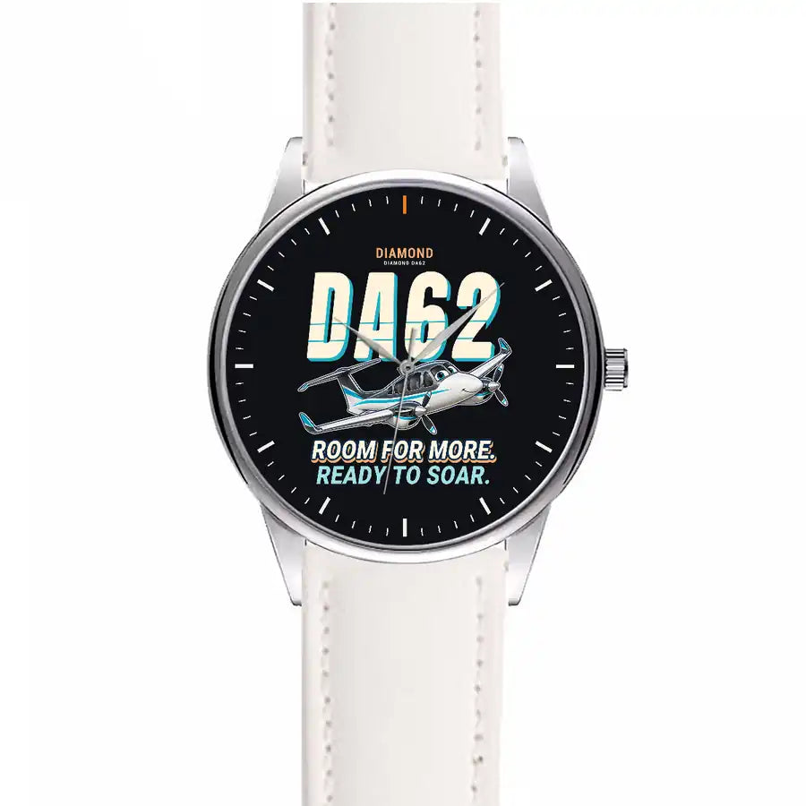 Diamond DA62 - Cartoon - Leather Strap - White Leather Strap