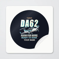Thumbnail for Diamond DA62 - Cartoon + Name - Circle Sticker - Peel
