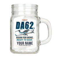 Thumbnail for Diamond DA62 - Cartoon + Name - Cocktail Glass (Mason Jar)