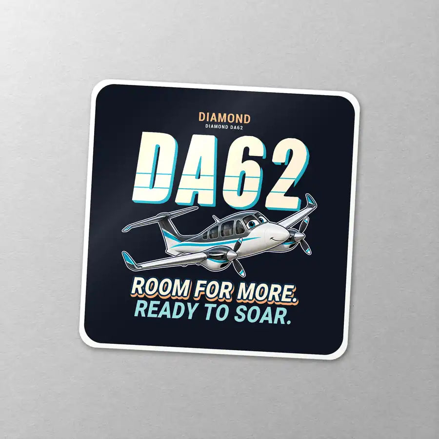Diamond DA62 - Cartoon - Square Sticker - Close-up