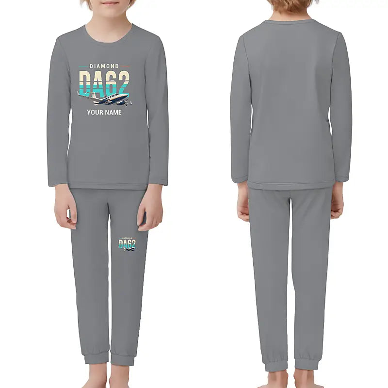 Diamond DA62 - Children Pajamas - Original Chest + Name - Gray