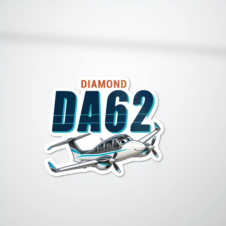 Diamond DA62 - Cartoon Die-Cut - Die-Cut - White Car