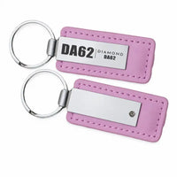 Thumbnail for Diamond DA62 - Leather Key Chain - Faux Leather - Tag - Pink
