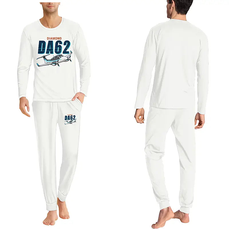 Diamond DA62 - Men Pajamas - Cartoon Chest - White