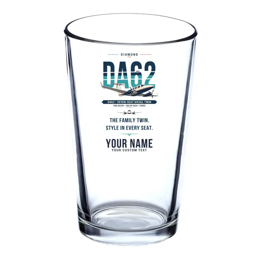 Diamond DA62 - Original + Name - Beer & Water Glass