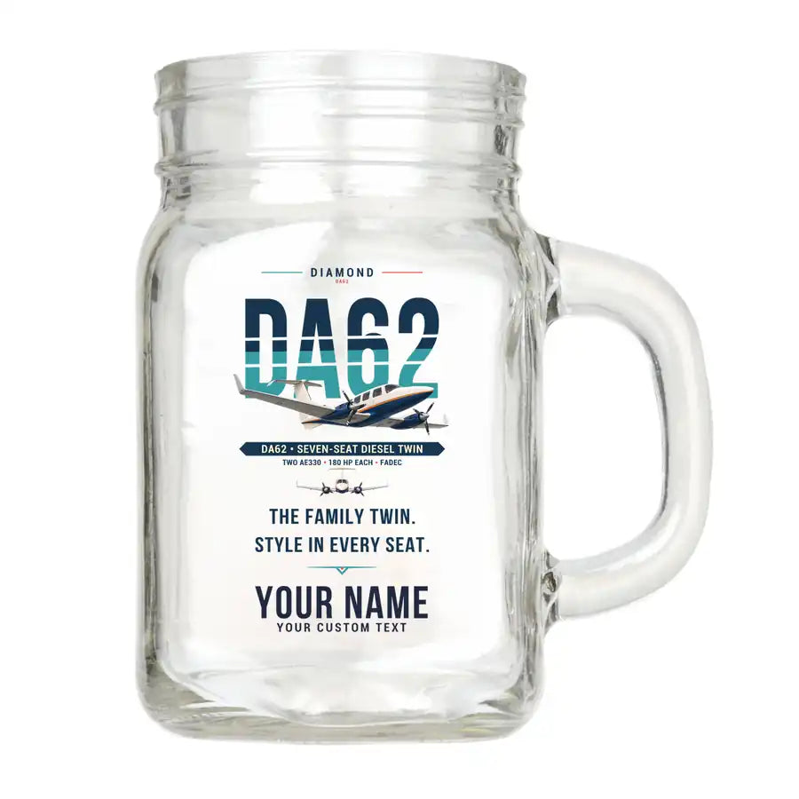 Diamond DA62 - Original + Name - Cocktail Glass (Mason Jar)
