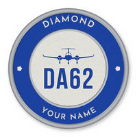 Thumbnail for Diamond DA62 Patches - Circle + Name - Royal White