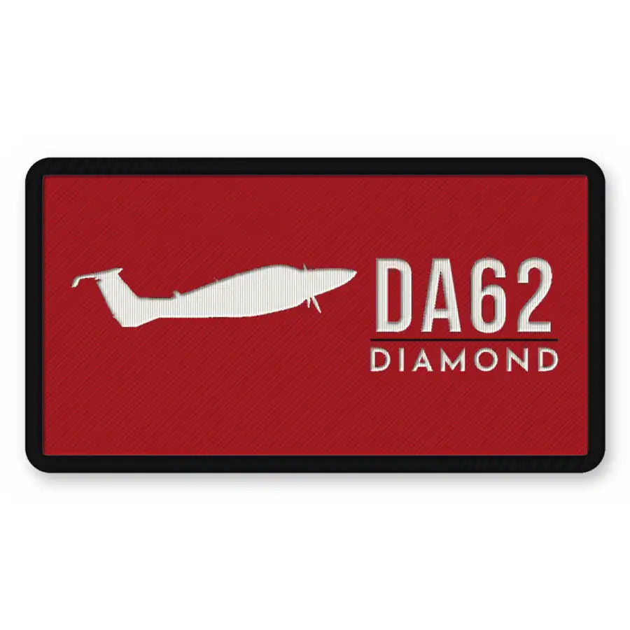 Diamond DA62 Patches - Rectangle - Red White