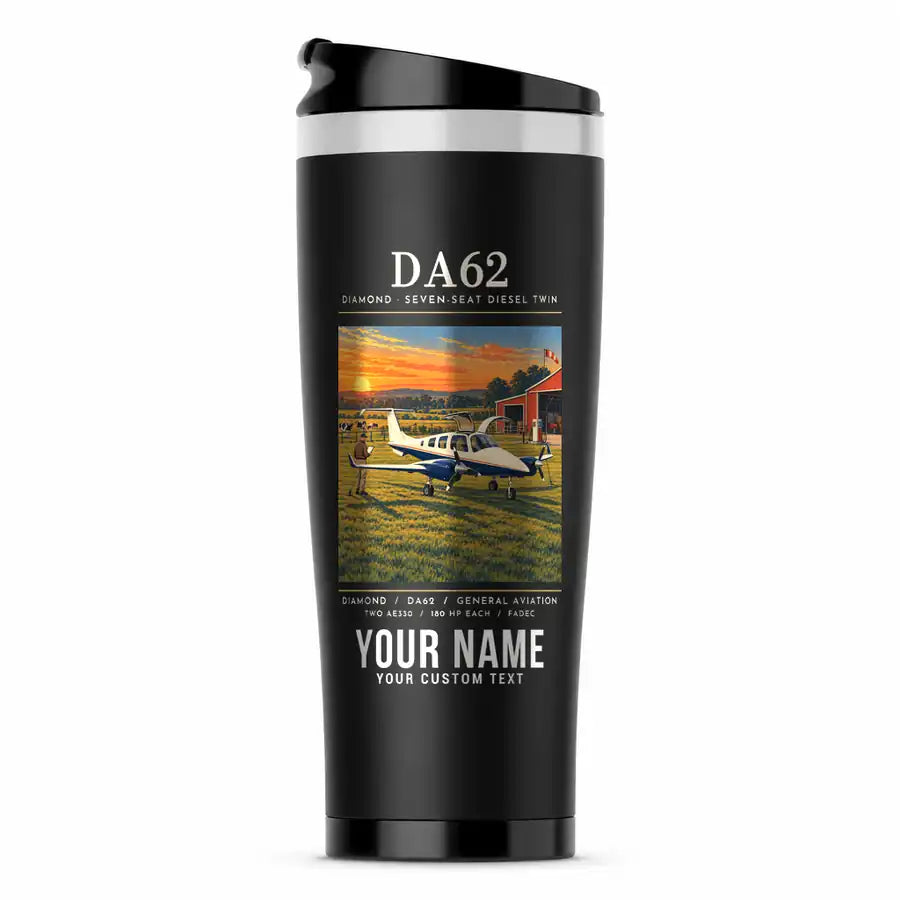 Diamond DA62 - Poster + Name - Stainless Steel (No Holder) - Black
