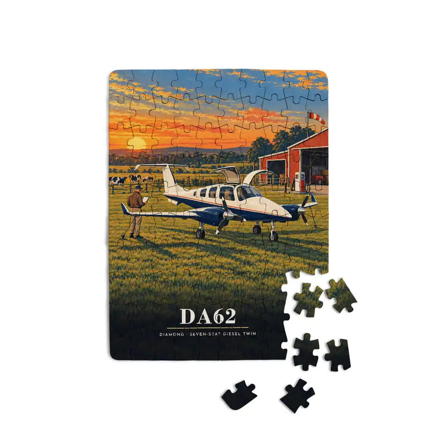 Diamond DA62 - Vertical + Text - Canvas Puzzle
