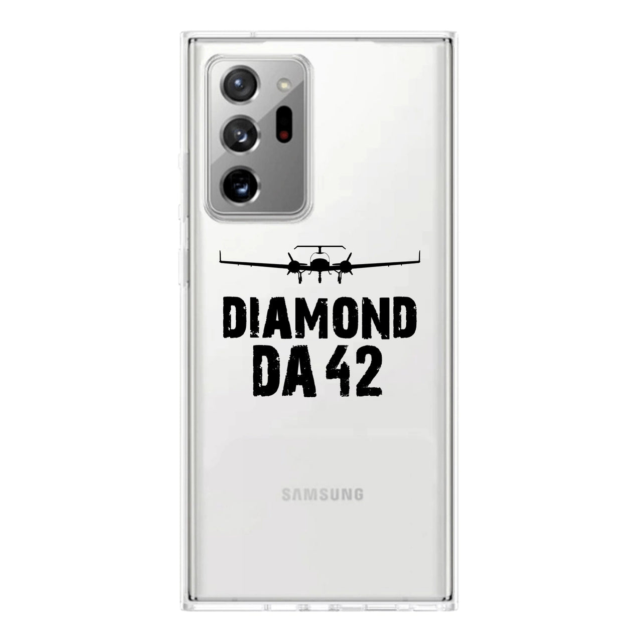 Diamond DA42 & Plane Transparent Silicone Samsung A Cases