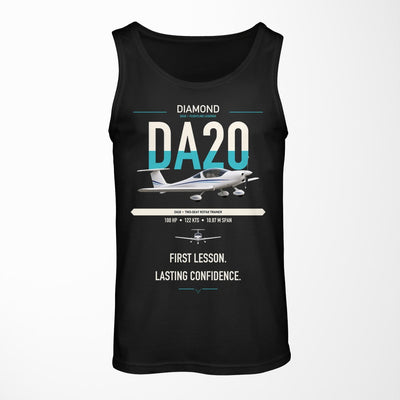 Diamond DA20 design on black tank top