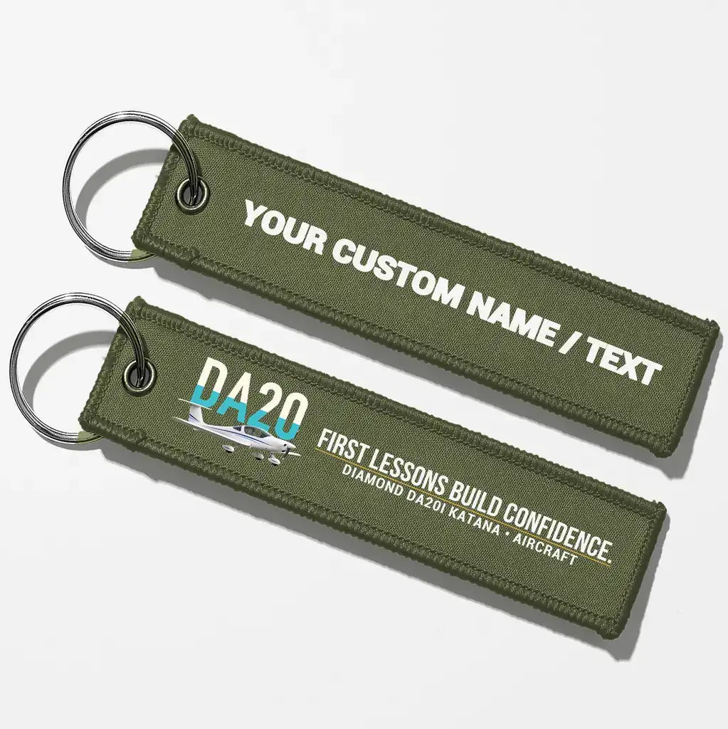 Diamond DA20i Katana Aviator Key Chains - Green Army - Personalized