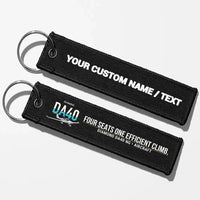 Thumbnail for Diamond DA40 NG Aviator Key Chains - Black - Personalized