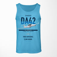 Thumbnail for Diamond DA42-VI design on sky blue tank top