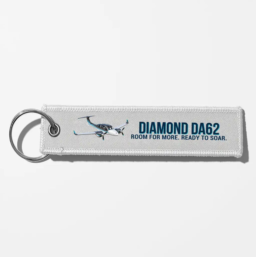 Cartoon Diamond DA62 Aviator Key Chains - White
