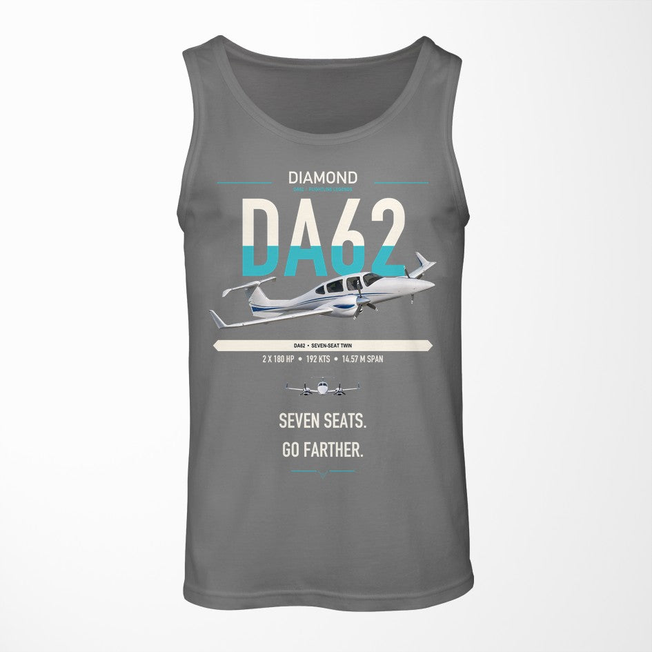Diamond DA62 design on gray tank top