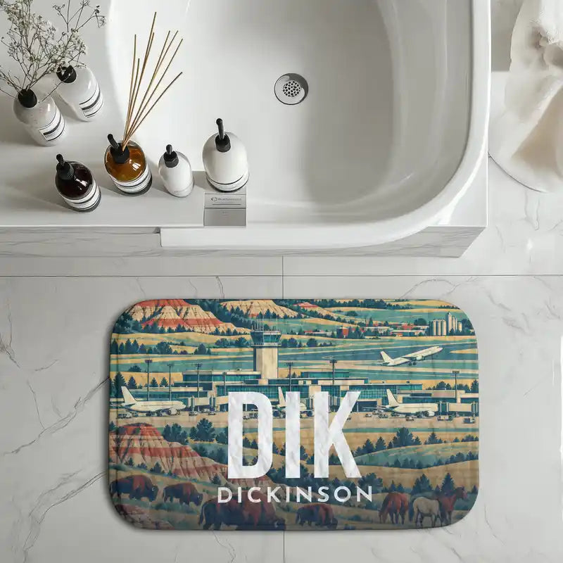 Dickinson Theodore Roosevelt Regional Airport (DIK) bath mat