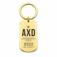Thumbnail for Dimokritos Airport AXD - Key Chain - Original Design - Gold