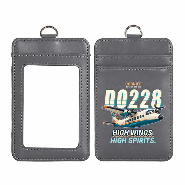 Dornier 228-212 - Cartoon - ID Card Holder - Gray