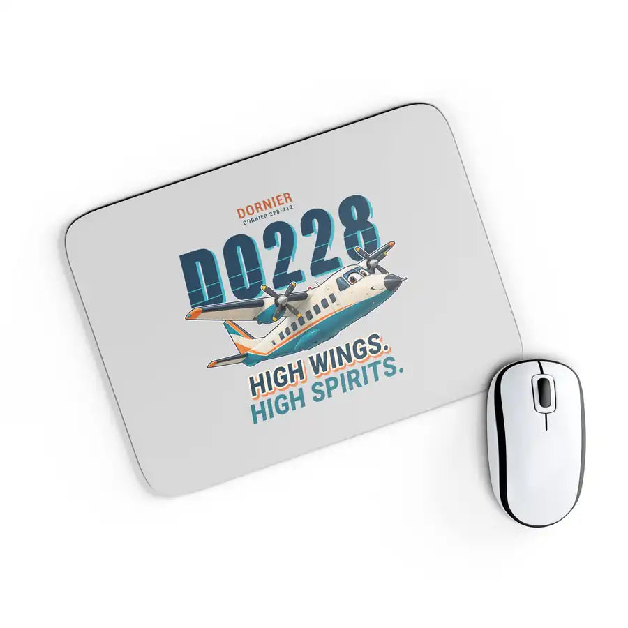 Dornier 228-212 - Cartoon - Mouse Pad - Light Gray
