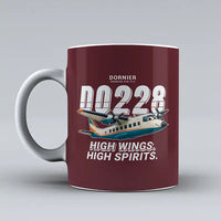 Thumbnail for Dornier 228-212 - Cartoon - Mug - Dark Red