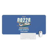 Thumbnail for Dornier 228-212 - Cartoon + Name - Desk Mat - Blue