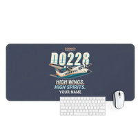 Thumbnail for Dornier 228-212 - Cartoon + Name - Desk Mat - Navy Blue