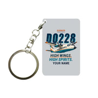 Thumbnail for Dornier 228-212 - Cartoon + Name - Key Chain - Light Gray