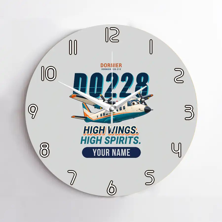 Dornier 228-212 - Cartoon + Name - No Frame - Light Gray