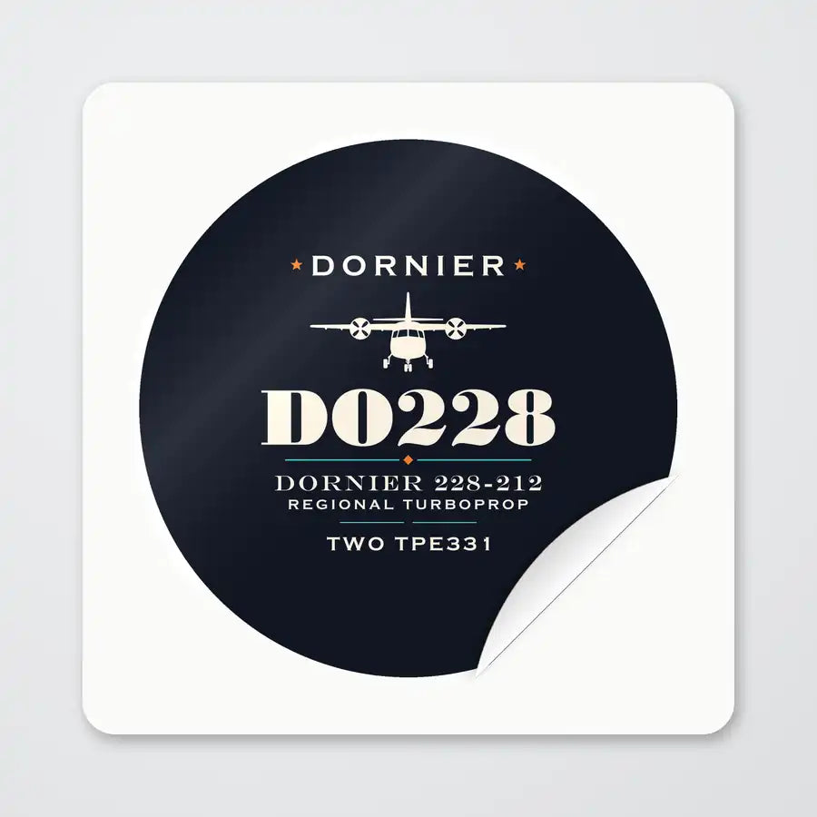 Dornier 228-212 - Heritage - Circle Sticker - Peel