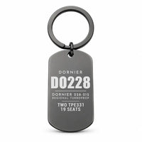 Thumbnail for Dornier 228-212 - Key Chain - Tag - Black