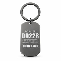 Thumbnail for Dornier 228-212 - Key Chain - Tag + Name - Black