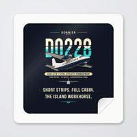 Thumbnail for Dornier 228-212 - Original - Square Sticker - Peel