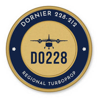Thumbnail for Dornier 228-212 Patches - Circle - Navy Gold