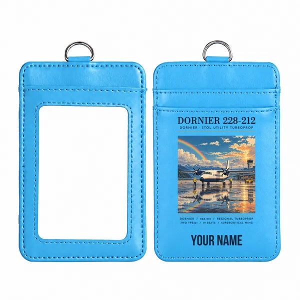 Dornier 228-212 - Poster - ID Card Holder - Blue + Name