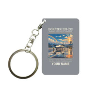 Thumbnail for Dornier 228-212 - Poster + Name - Key Chain - Gray