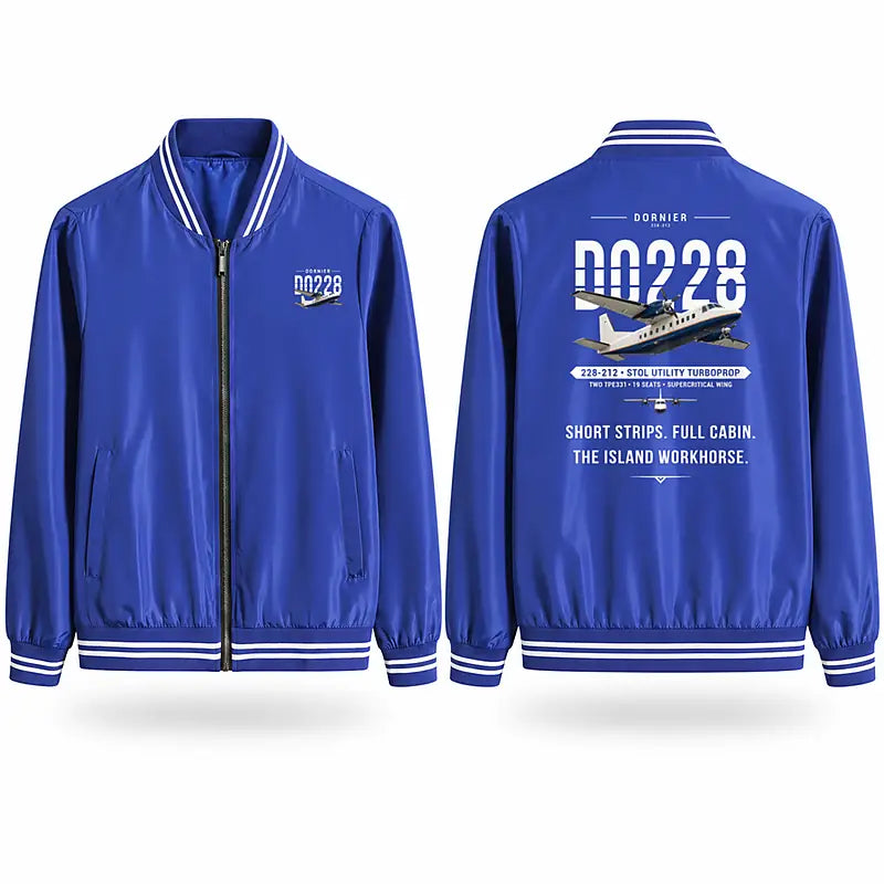 Dornier 228-212 Stylish Jackets - Baseball Collar - Original - Royal Blue