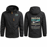 Thumbnail for Dornier 228-212 Stylish Jackets - Hooded Windbreaker - Original - Black