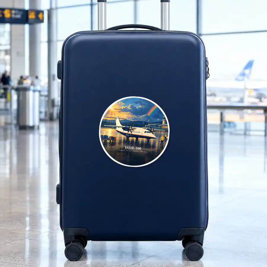 Dornier D328-100 - 3D - Circle Sticker - Suitcase